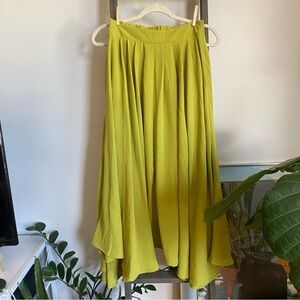 Blu Pepper Lime Green Flowy Skirt